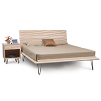 Wave Bed with Metal Legs